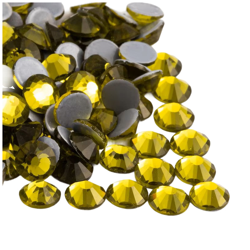 Flat Back Rhinestones Round Gems for Nail Art Clothing Crafts Glue Fix Decorations, Pack of 1440
