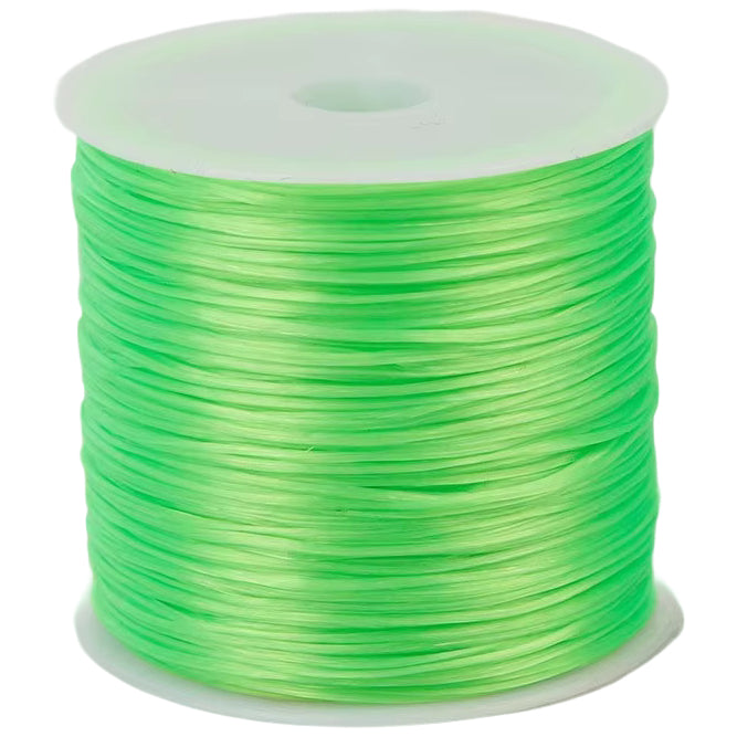 0.8mm Transparent Crystal Elastic Cord for Beading, Bracelets, and Jewelry Making, 60m Roll