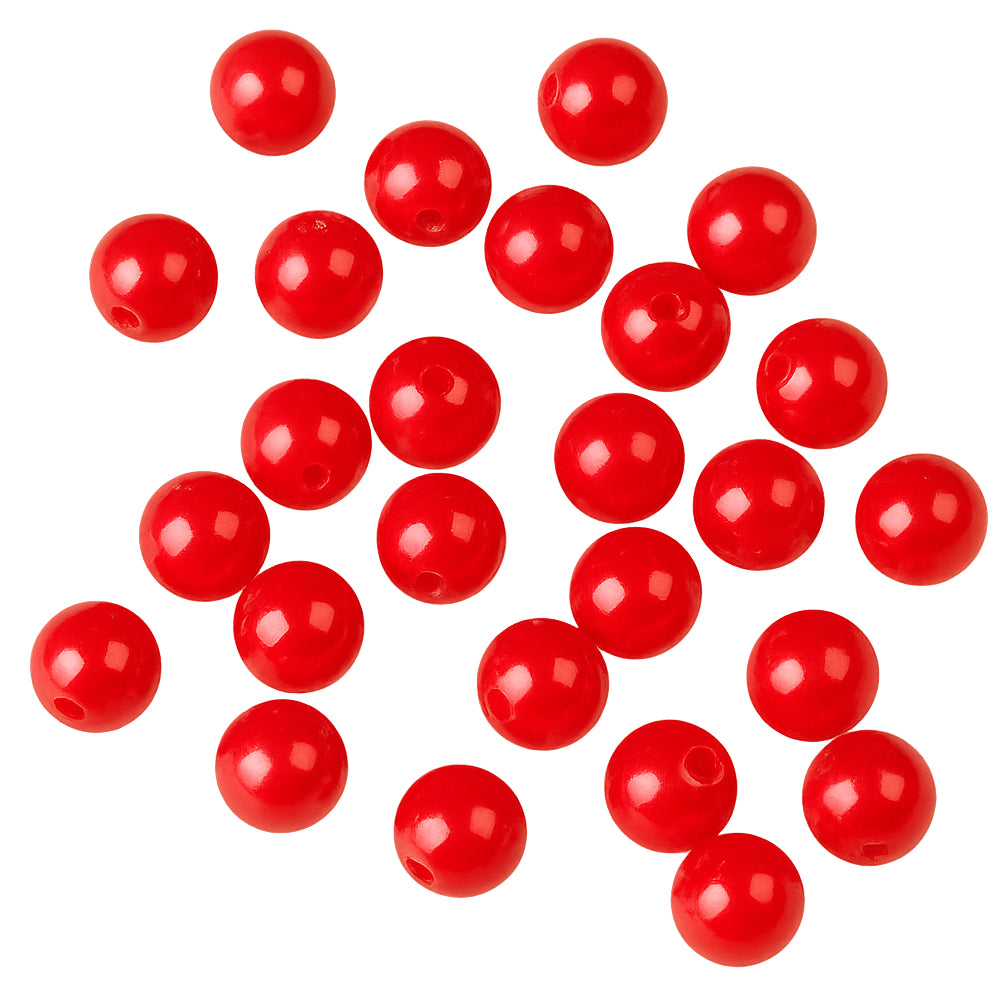 8mm White Plastic Pearl Beads for Jewelry Making, Crafts, and DIY Decorations, 1800 Pcs