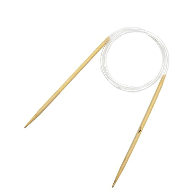 Carbonized Bamboo Circular Knitting Needles with Clear Cables – 47 Inches for Smooth Knitting