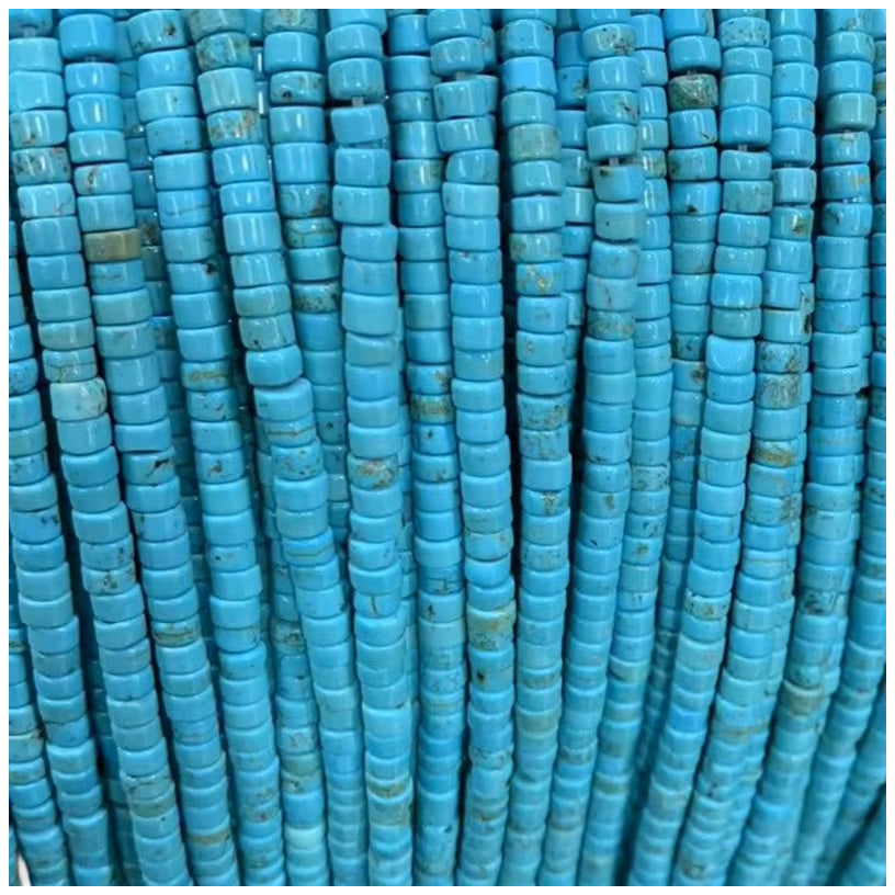 Natural Spacer Beads 4mm x 2mm Flat Round Gemstone Beads for Jewelry Making, Pack of 150