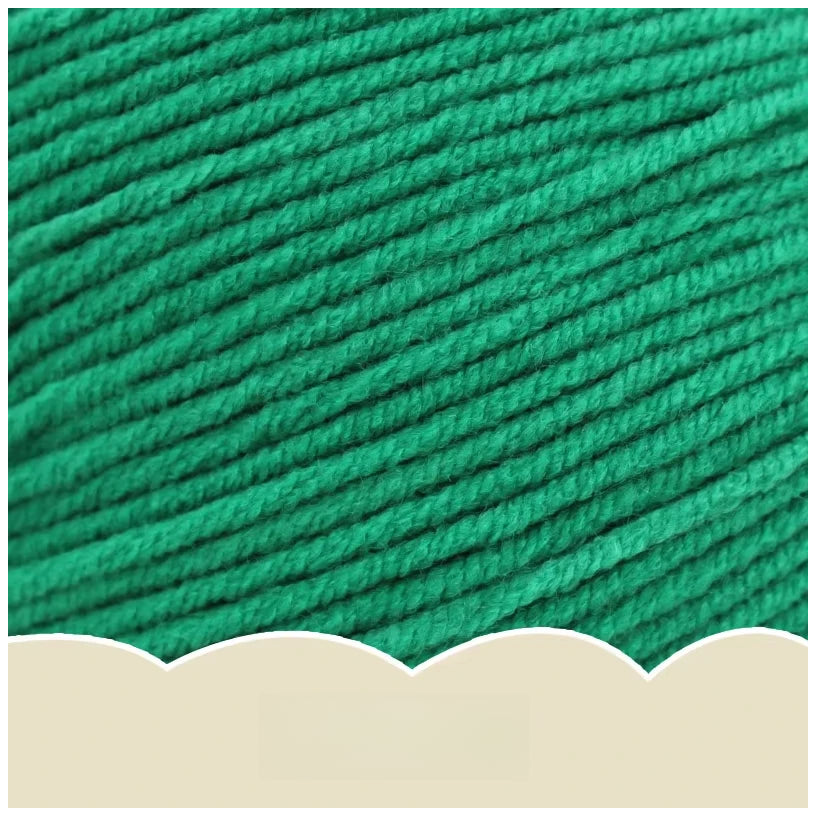 Emerald Green Super Soft 4-Ply 50g/1.76oz, 180yds Cotton Acrylic Blend Yarn, Sport Weight for Sweaters, Dolls, and Baby Crochet