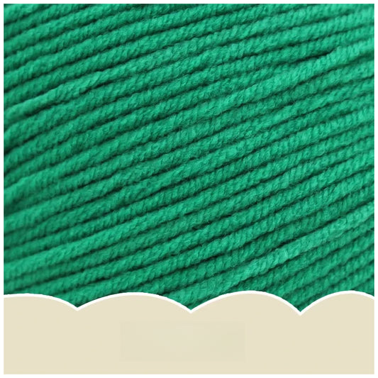 Emerald Green Super Soft 4-Ply 50g/1.76oz, 180yds Cotton Acrylic Blend Yarn, Sport Weight for Sweaters, Dolls, and Baby Crochet