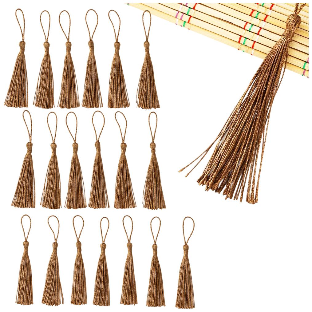 Handmade Silky Tassel Set for Jewelry Making, Keychains, Gift Tags, Sewing Crafts, and Home Decor, Pack of 20