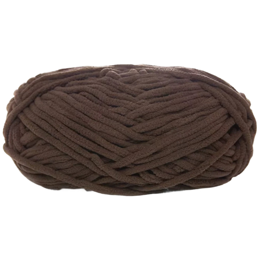 Soft Velvet Chenille Yarn for Crocheting, 100g/3.53oz, 74.3 Yards, Baby Blanket Yarn