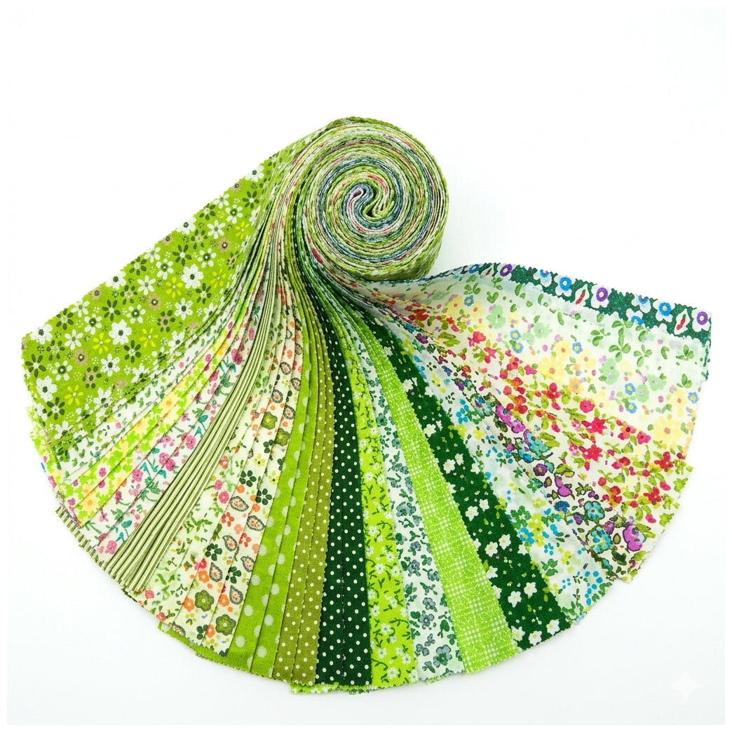 40 Precut Quilting Fabric Strips for Sewing, Crafting, Blankets, Rugs, Upholstery, and Home Decor Purse Making