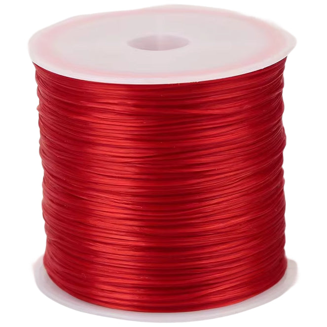 0.8mm Transparent Crystal Elastic Cord for Beading, Bracelets, and Jewelry Making, 60m Roll