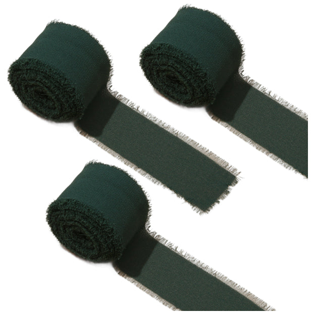 1.5 Inch Chiffon Ribbon 3 Rolls 15 Yards Total for Wedding Bouquets and Floral Decorations