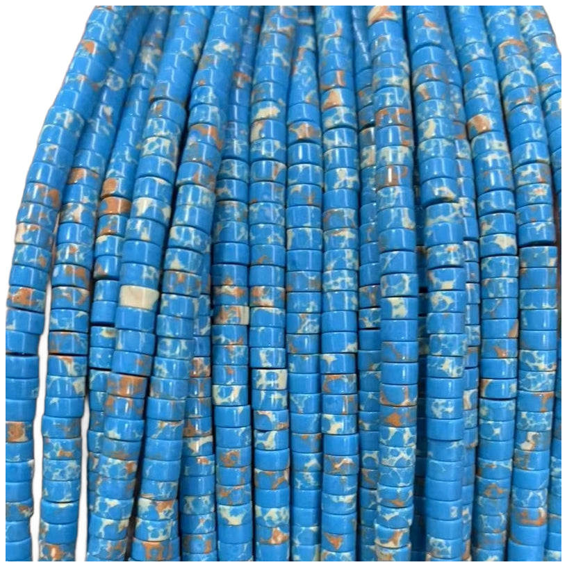 Natural Spacer Beads 4mm x 2mm Flat Round Gemstone Beads for Jewelry Making, Pack of 150
