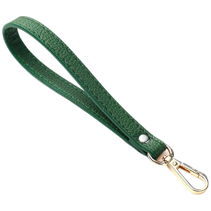 PU Leather Wristlet Strap with Metal Clasp, Replacement Hand Strap for Wallets, Purses, Clutches, and Keys