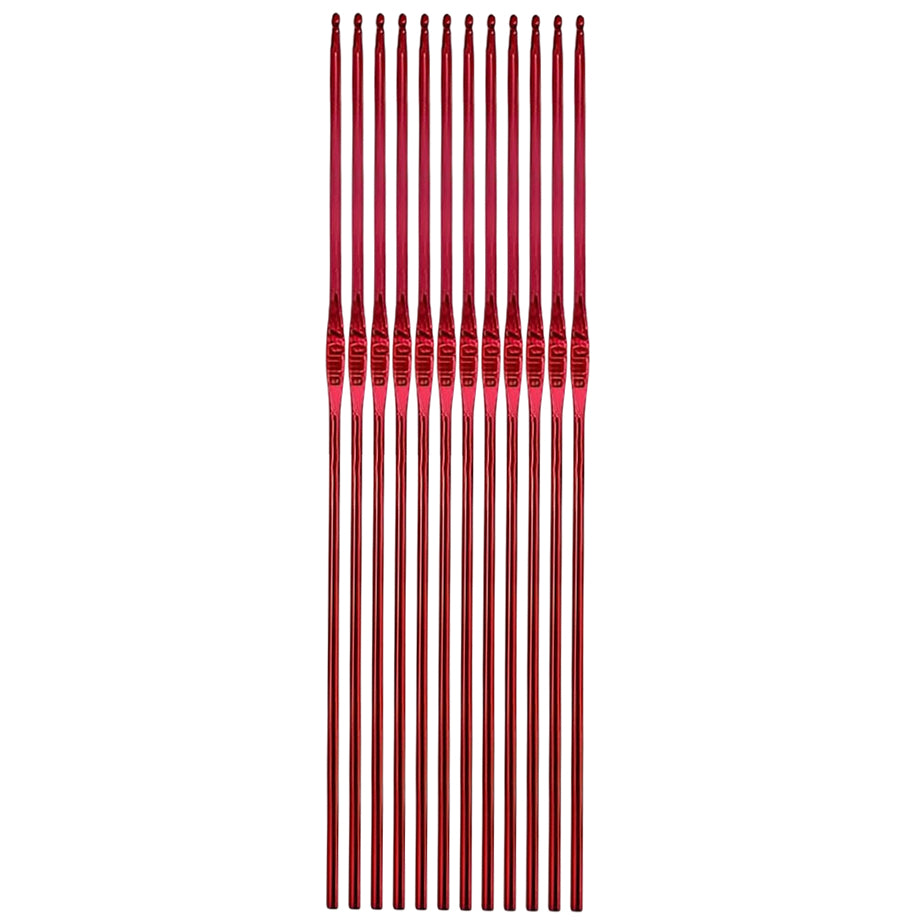 12pcs Aluminum Crochet Hook Set H/8 Size for DIY Yarn Crafts and Knitting Projects