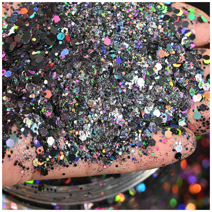 160g Holographic Chunky Glitter for Resin Art, Nails, Face, Hair, Tumblers, Crafts, and DIY Decorations