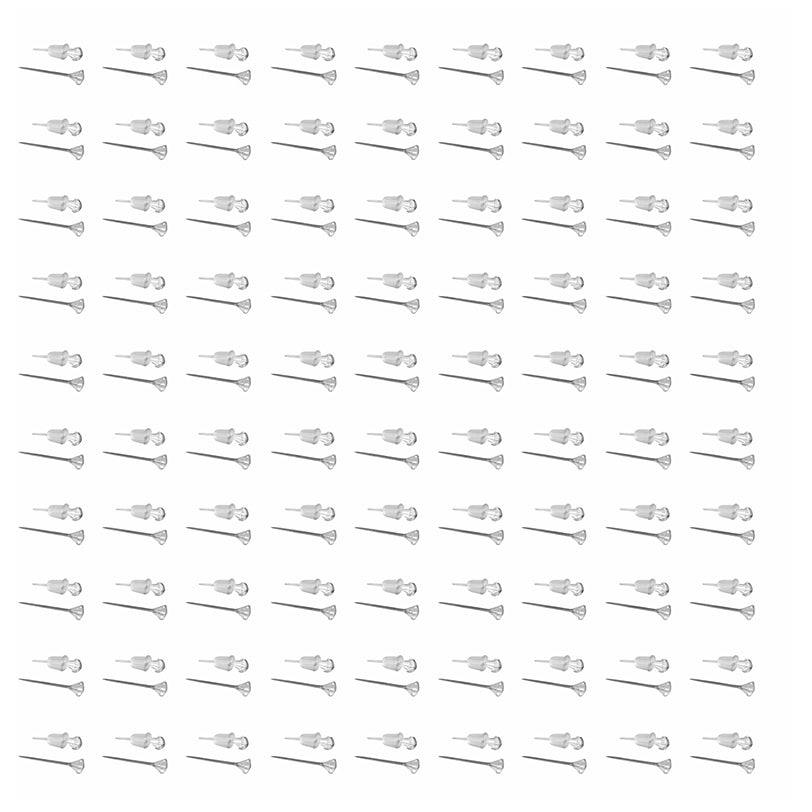 Invisible Plastic Earring Stud Pins Blank Findings for DIY Jewelry Making Hypoallergenic Lightweight Craft Supplies
