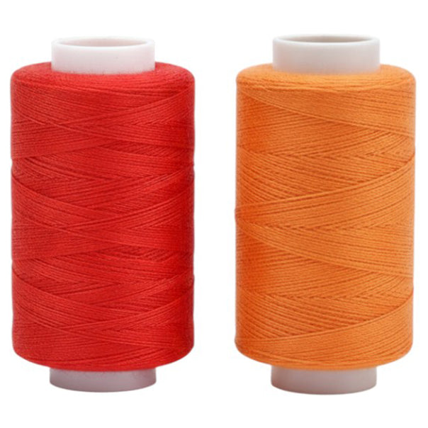 Dual Duty All Purpose Sewing Thread 400 Yards 2 Color Spools for Hand and Machine Use