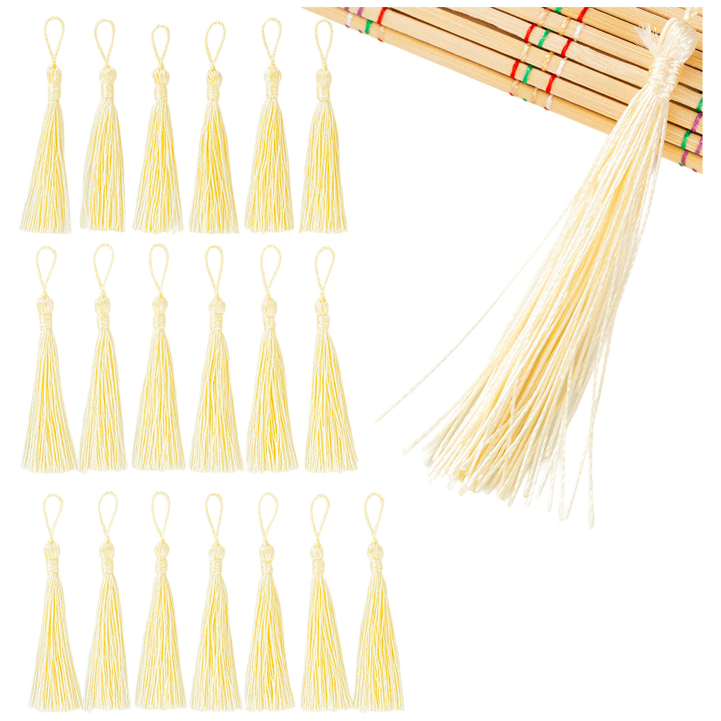 Handmade Silky Tassel Set for Jewelry Making, Keychains, Gift Tags, Sewing Crafts, and Home Decor, Pack of 20