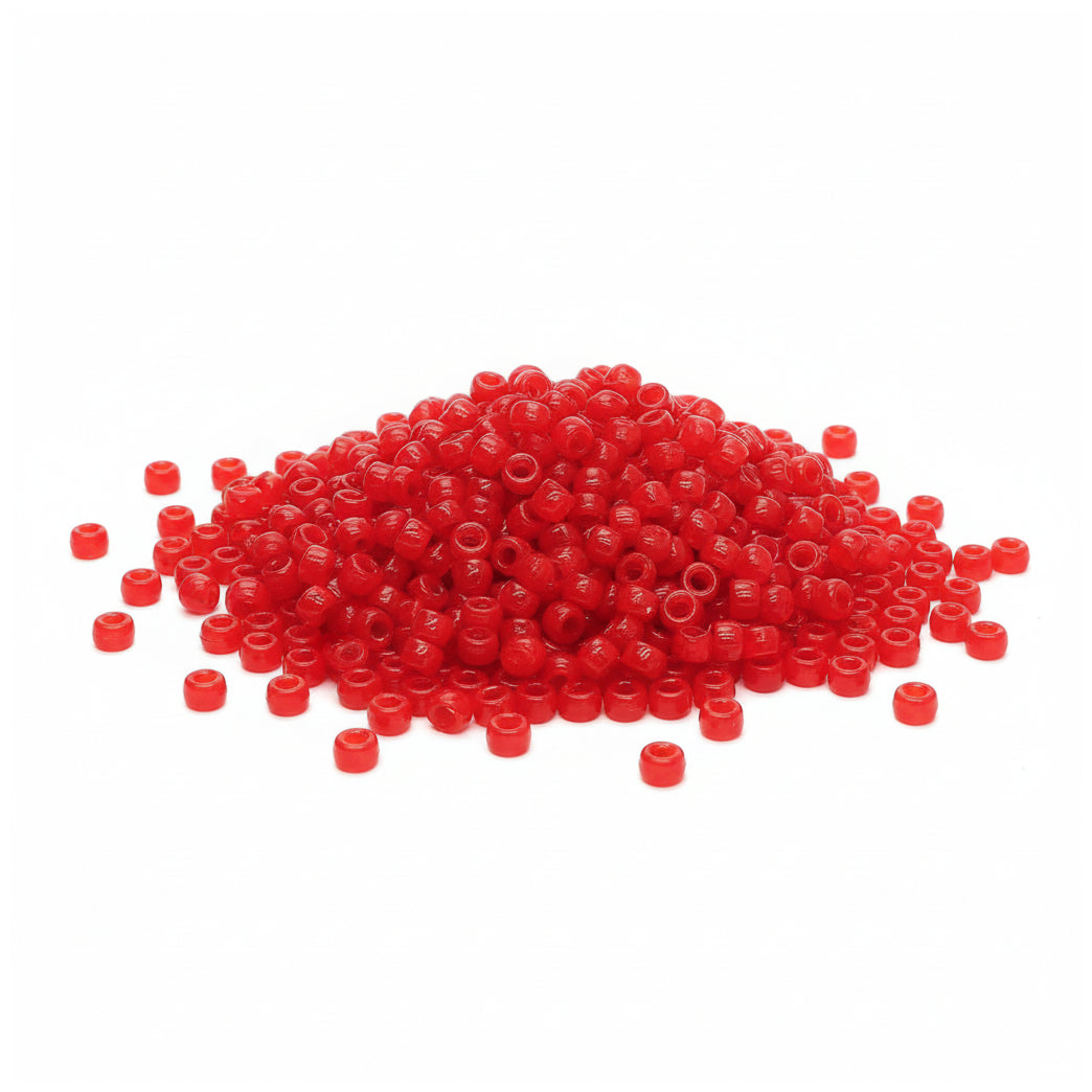 Pony Beads 6x9mm Plastic Beads for Friendship Bracelets Jewelry Making Keychains and DIY Crafts
