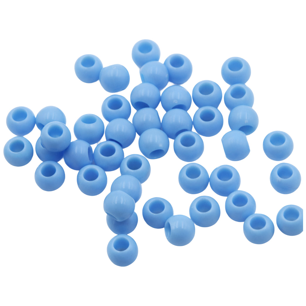 Large Hole Pony Beads Acrylic Hair Beads for Braids, Jewelry Making and DIY Craft Projects, Pack of 200