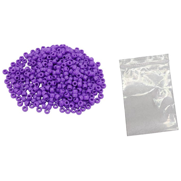 Plastic Pony Beads for Bracelets, Hair Braids, Jewelry Making and DIY Craft Projects