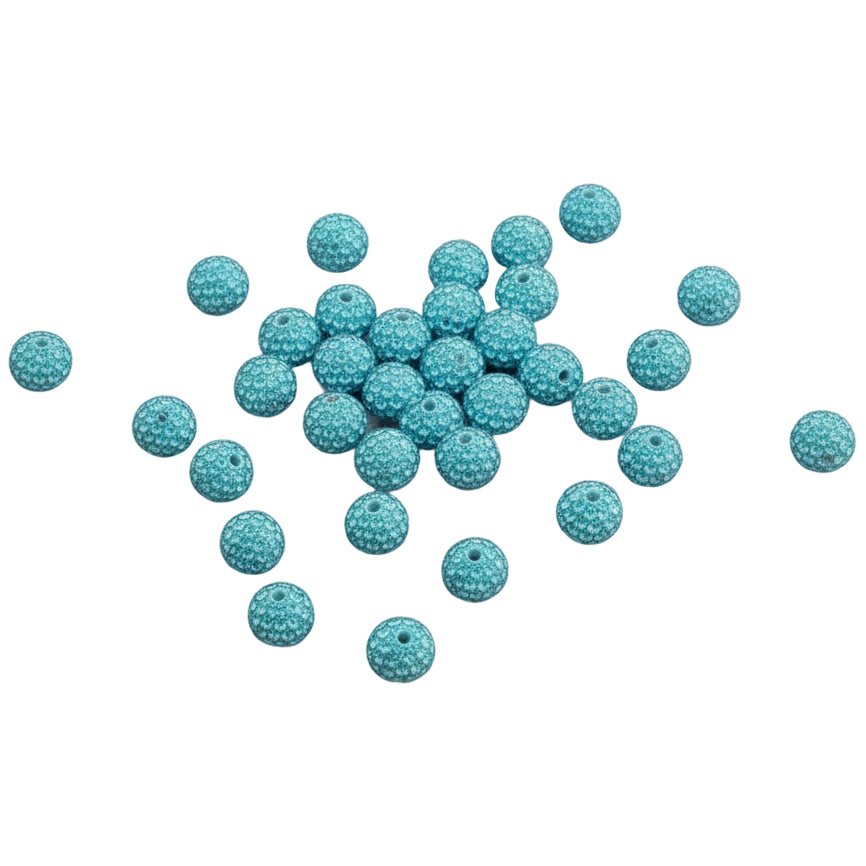 Sparkle Rhinestone Clay Beads Round Disco Spacer Beads for Jewelry Making, Bracelets, Earrings and DIY Craft Projects