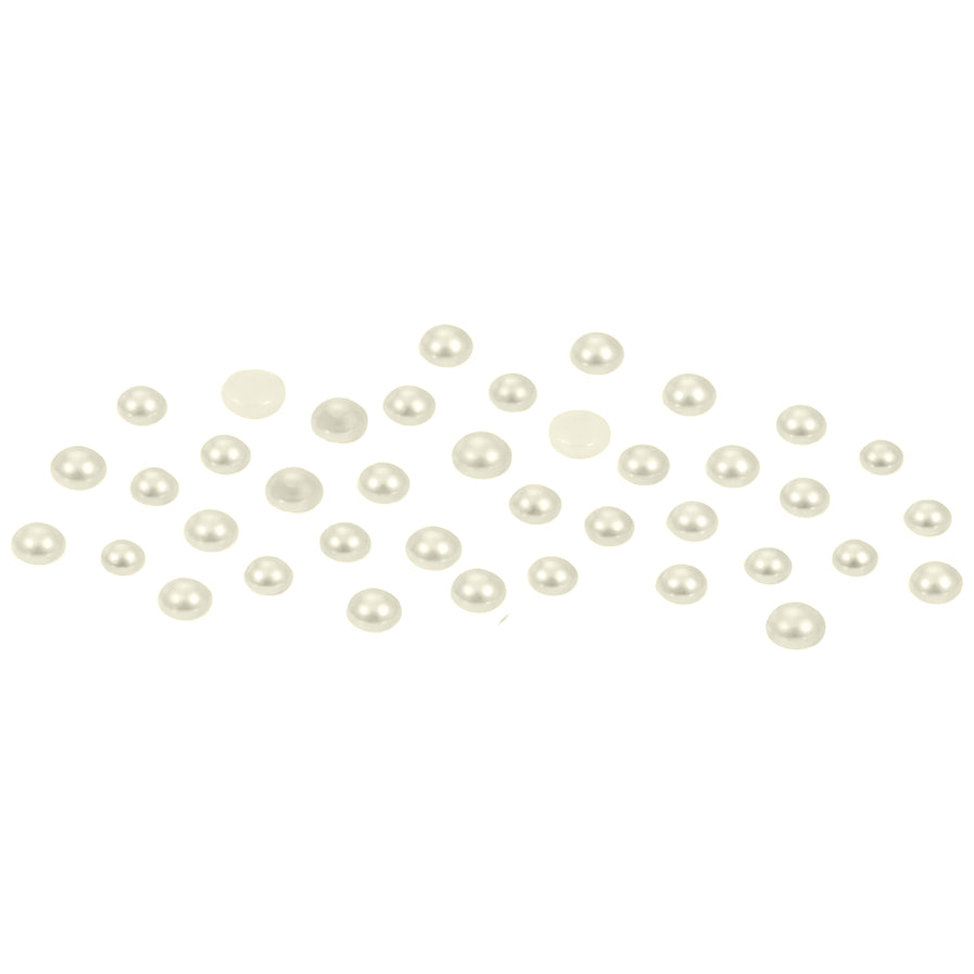 Half Round ABS Faux Flatback Pearls for Crafts Jewelry Scrapbooking and Nail Art Decoration