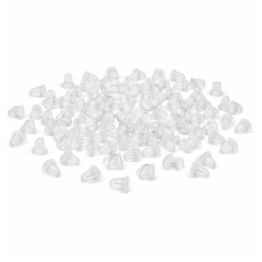 Clear Silicone Rubber Earring Backs for Studs and Hooks Secure Hypoallergenic Safety Stoppers