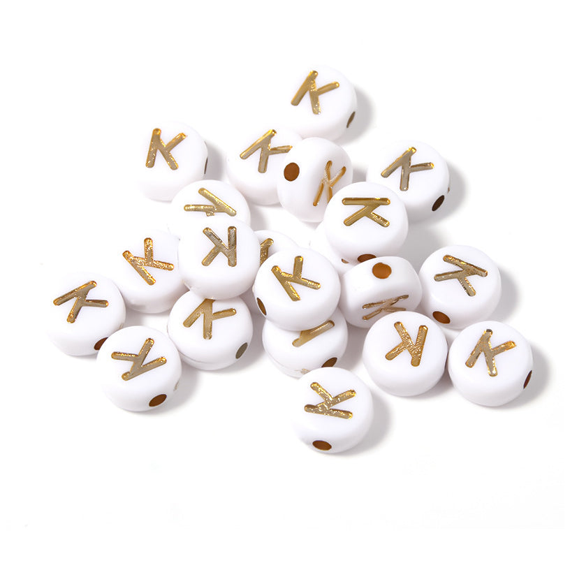 Alphabet Letter Beads 4x7mm Acrylic Round Beads for Bracelets Necklaces Keychains DIY Jewelry, Pack of 300