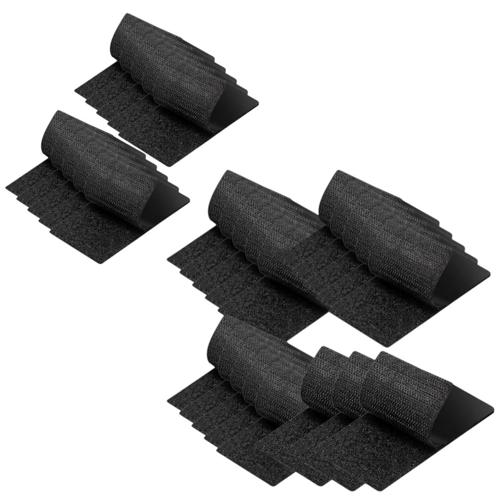 Strips with Adhesive for Fabric, No Sew Stick On for Fabric, Sticky Back for Clothes, Curtains - Heavy Duty Double Sided Hook and Loop Hem Tape Fasteners, No Sewing No Iron