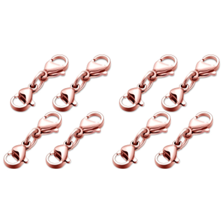 Stainless Steel Double Lobster Clasp Necklace Extenders for DIY Jewelry Making