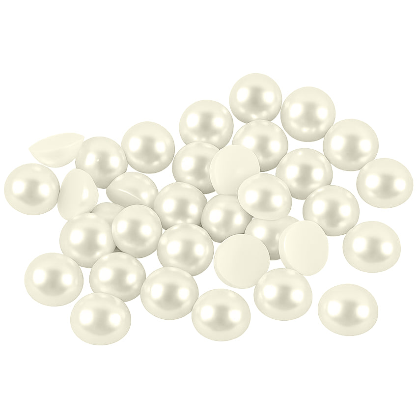 Half Round ABS Faux Flatback Pearls for Crafts Jewelry Scrapbooking and Nail Art Decoration