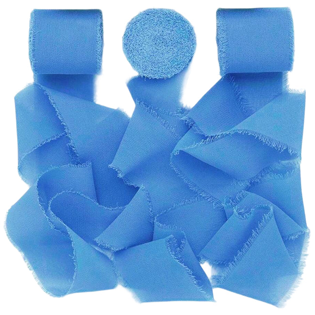 1.5 Inch Chiffon Ribbon 3 Rolls 15 Yards Total for Wedding Bouquets and Floral Decorations