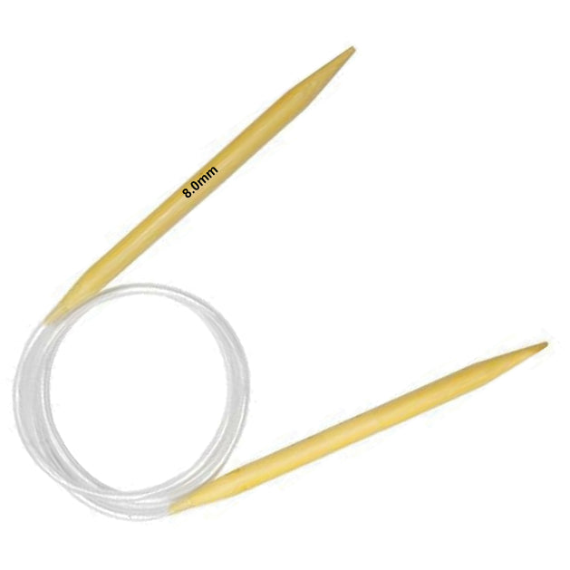 Carbonized Bamboo Circular Knitting Needles with Clear Cables – 47 Inches for Smooth Knitting