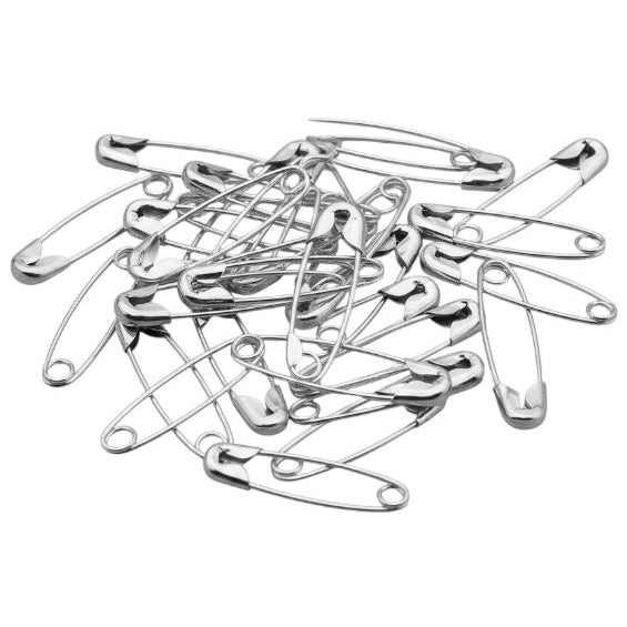 Heavy Duty Silver Safety Pins Bulk Pack for Sewing Diapers Bandages and Race Bibs