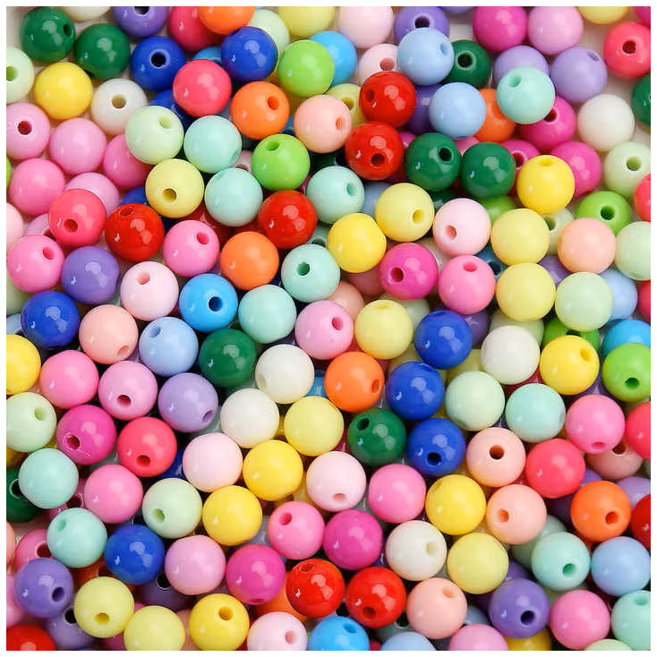 6mm Matte Acrylic Round Beads for Jewelry Making, Bracelets, Necklaces, and DIY Crafts, Pack of 4300