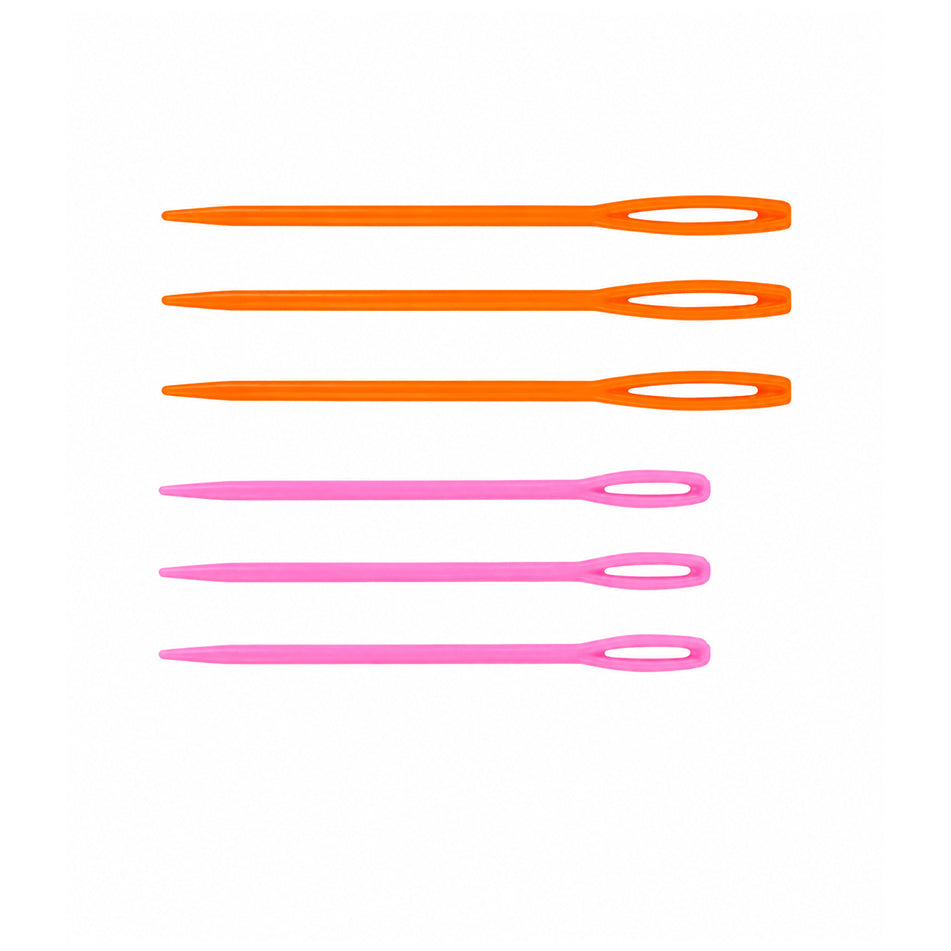 Multicolor Plastic Yarn Needles for Crocheting, Sewing, Weaving, and Needlepoint Crafts, Pack of 6