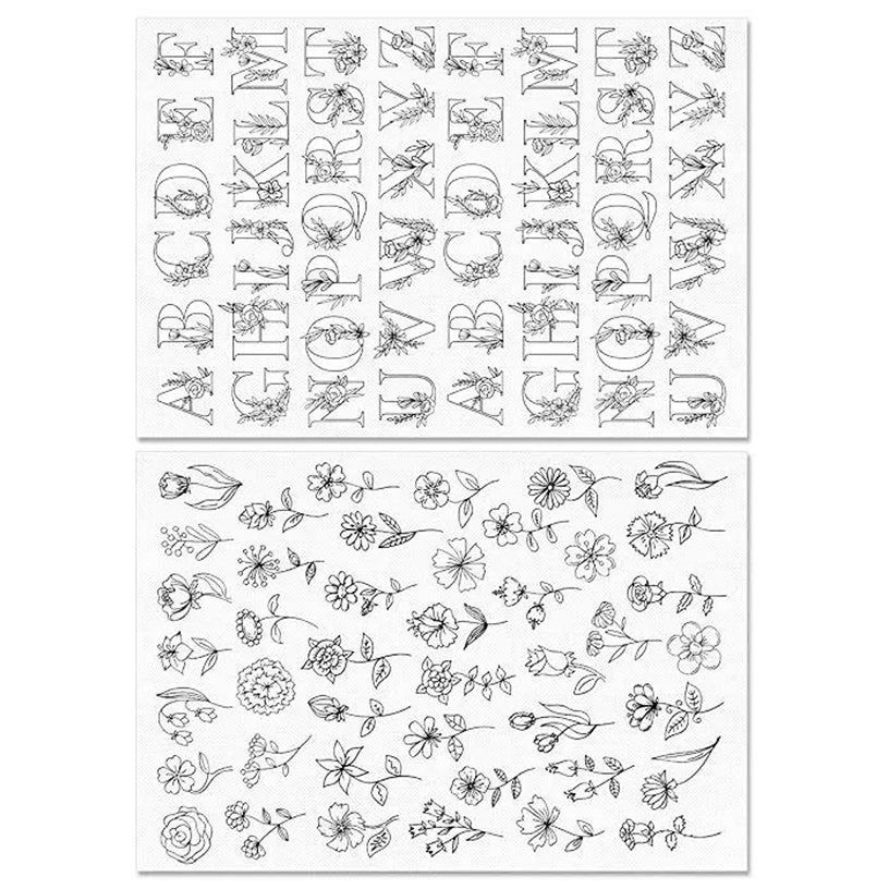 A4 Water Soluble Embroidery Stabilizer Sheets Stick and Stitch Wash Away Paper for Hand Sewing Beginners, Set of 2