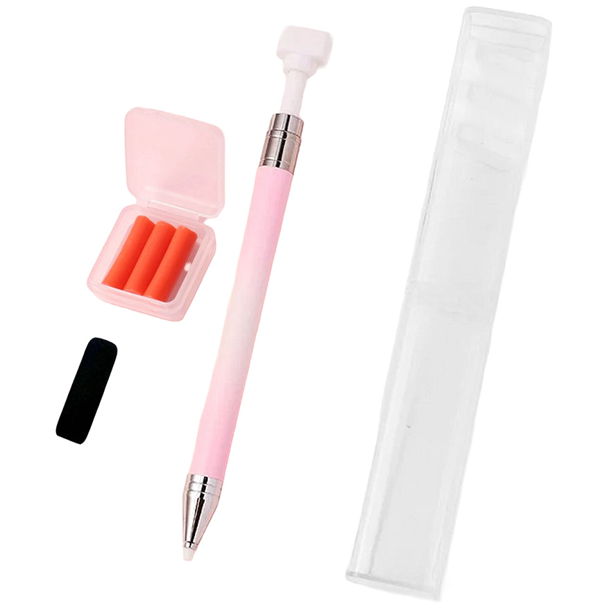 Diamond Painting Pen Refillable Wax Drill Pen with Metal Correction Plate for 5D DIY Craft Nail Art Accessories
