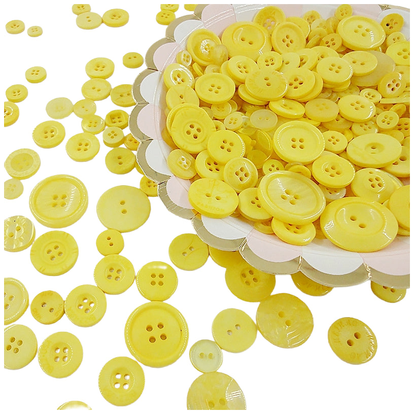 Assorted Resin Buttons 2 and 4 Hole Mixed Sizes 0.9 to 3.5 cm for Sewing and DIY Crafts, Pack of 500