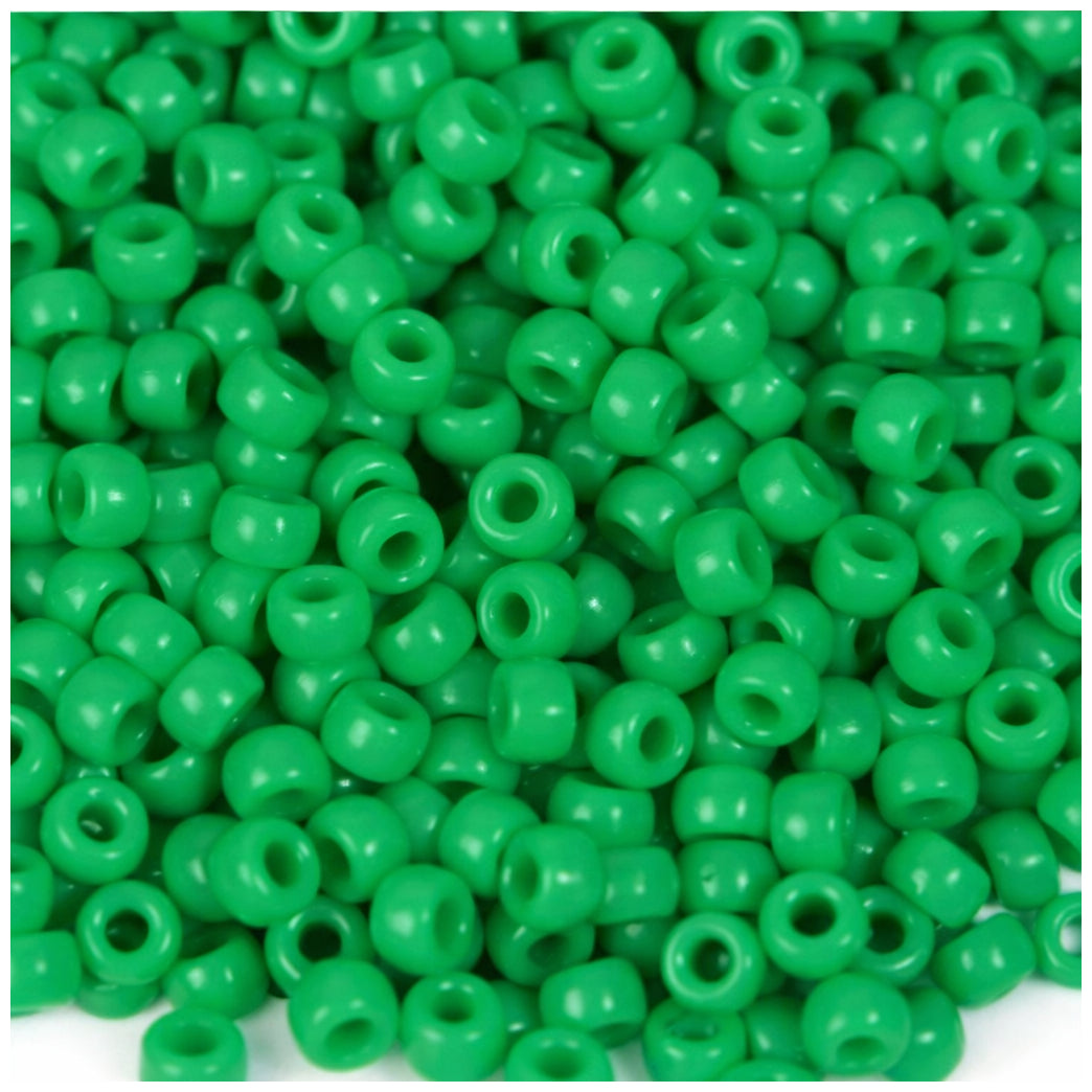 9mm Plastic Pony Beads for Bracelets Necklaces Hair Jewelry Crafts, Pack of 1000
