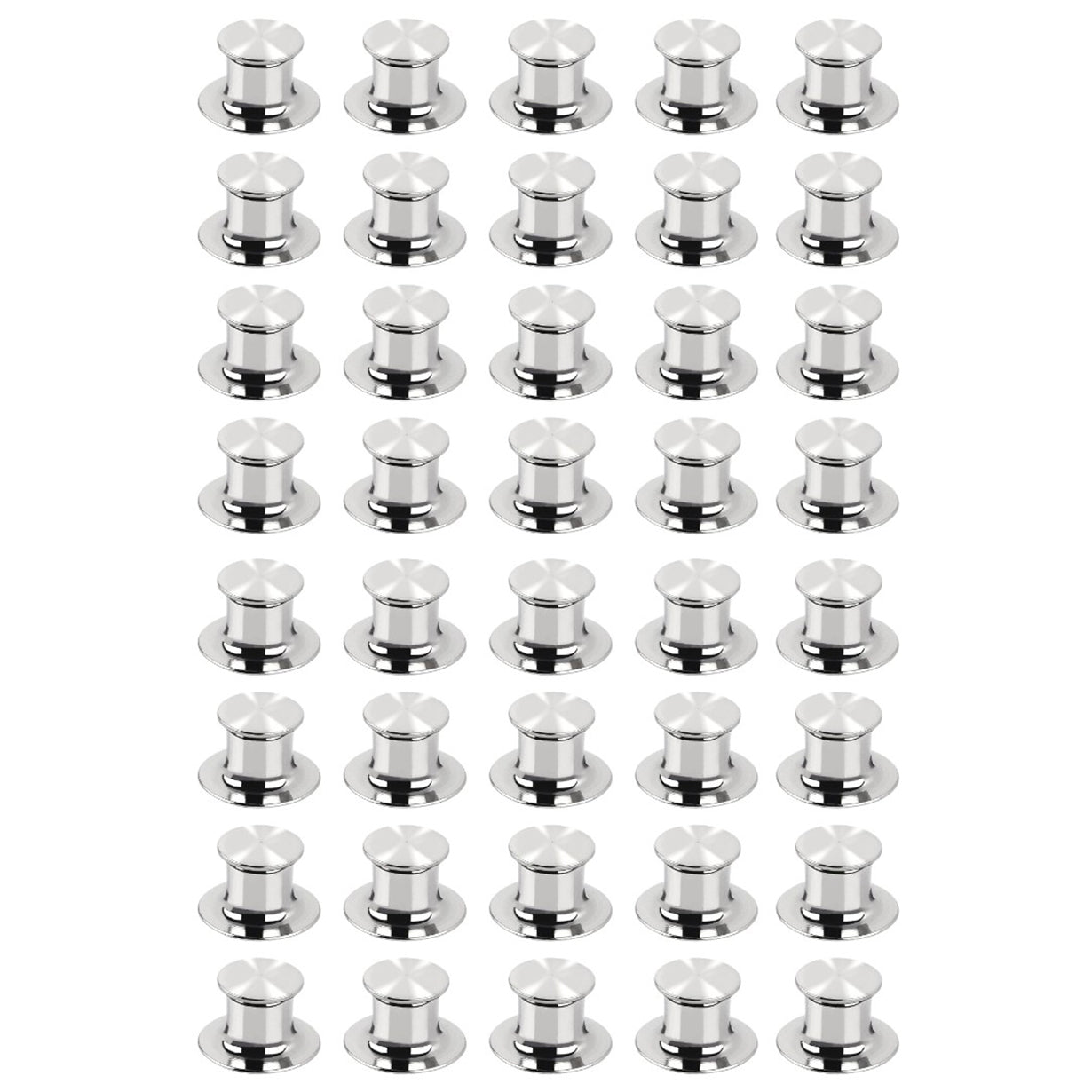 Metal Silver Locking Pin Backs Secure Clasp Keepers for Pins Badges Hats Bags and Lanyards