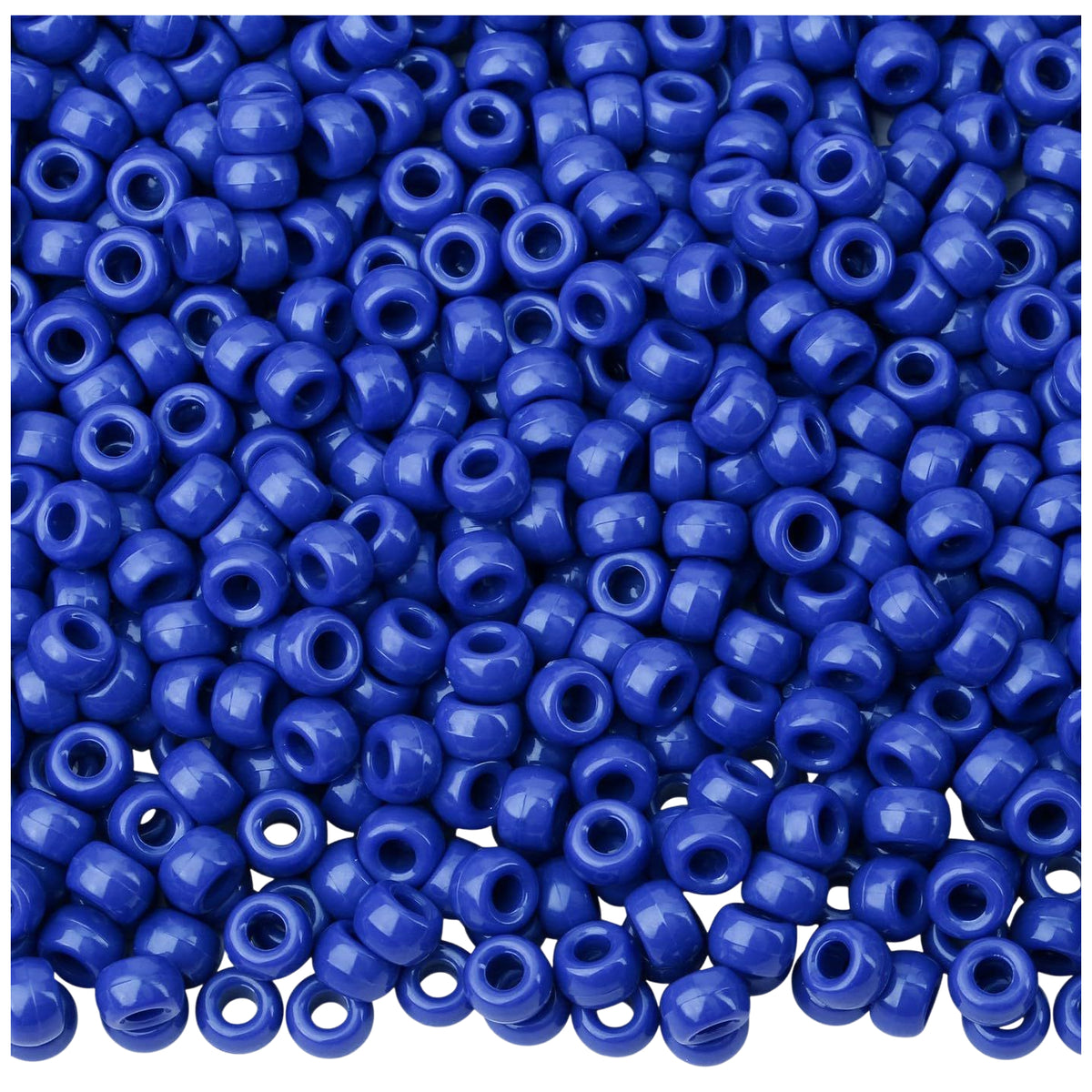 6x9mm Pony Beads Bulk for Bracelet Making Kandi Jewelry Hair Braids Crafts, Pack of 1000