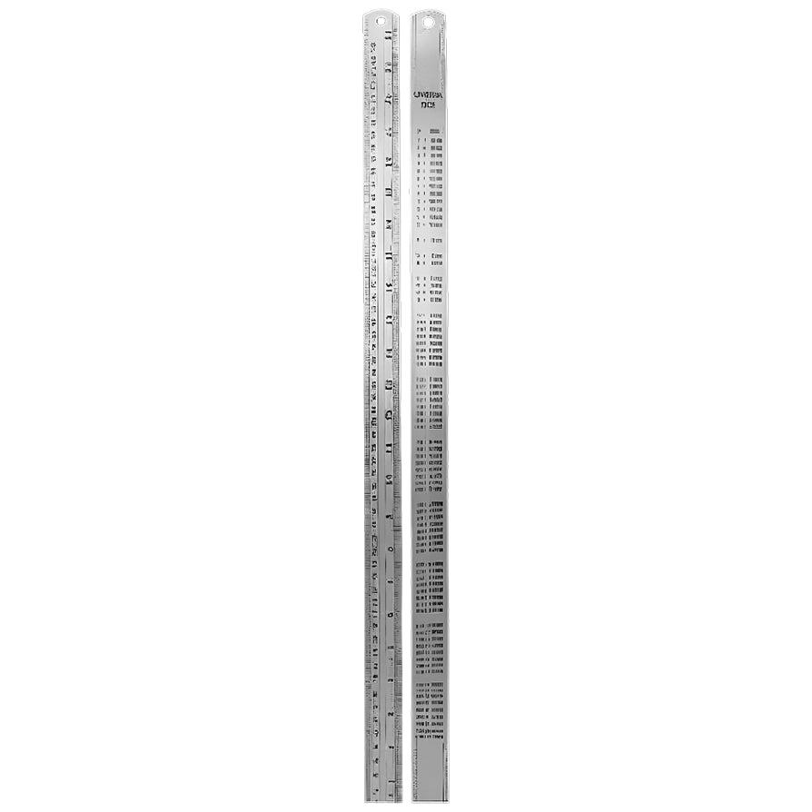Stainless Steel Ruler with Conversion Table Metal Measuring Rule for School Office Engineering and DIY Use