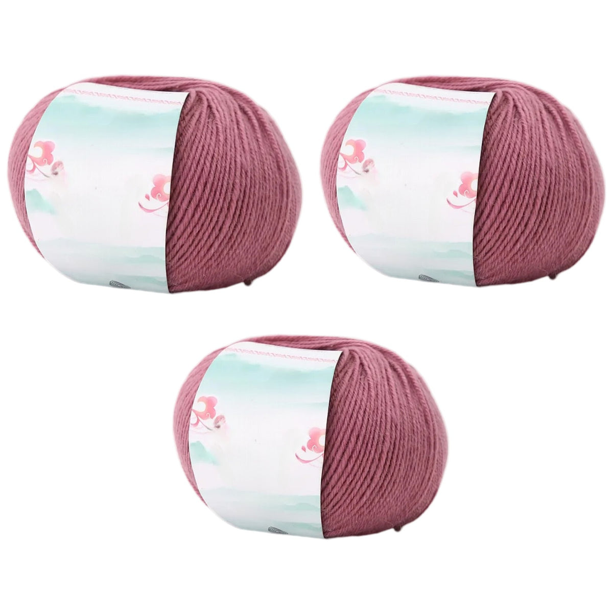 Superwash Wool Yarn, 50grams per Roll DK Weight for Knitting, Crocheting, and Soft Craft Projects, 150 Grams/5.29oz 327 yards, Pack of 3