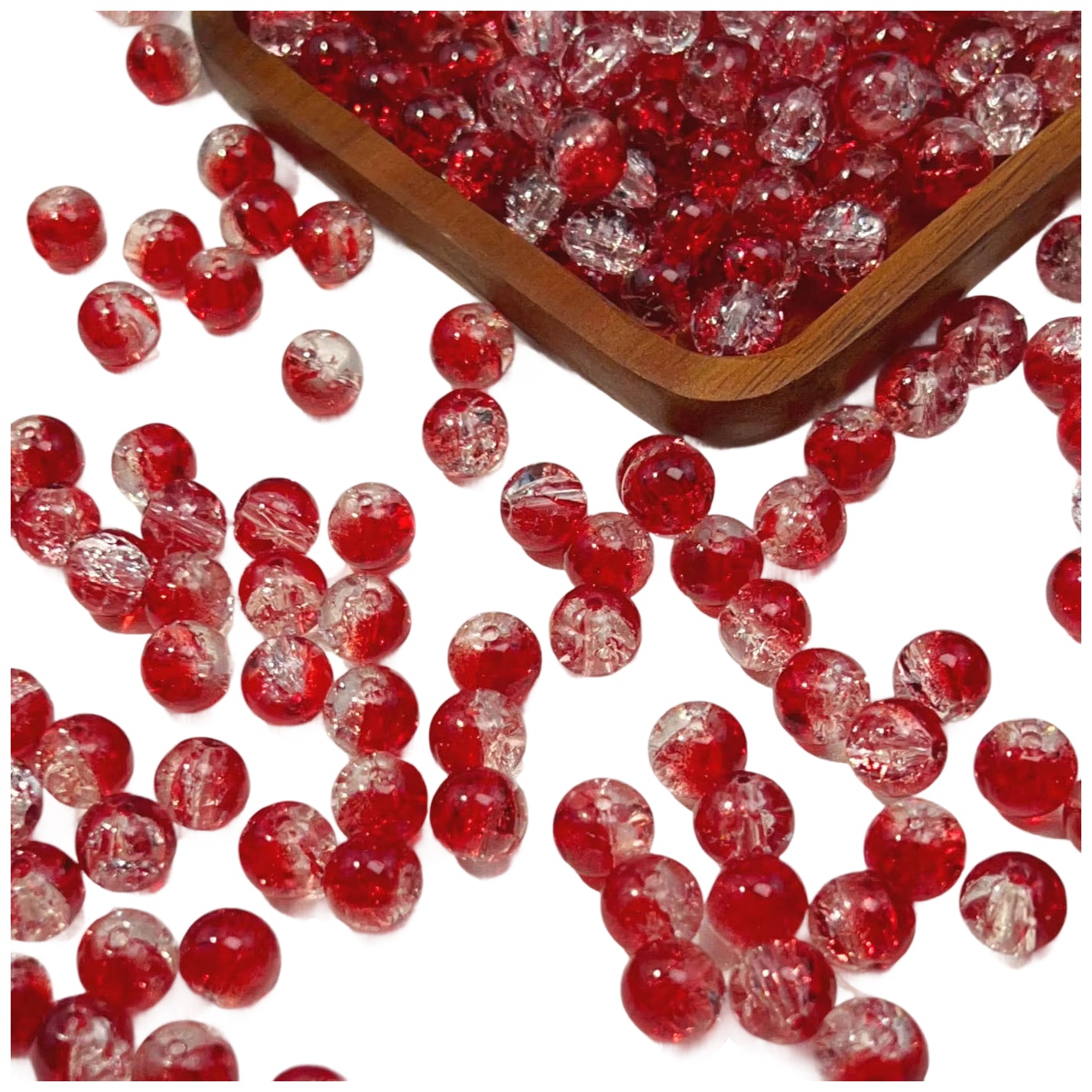 8mm Natural Rose Quartz Gemstone Round Beads for Jewelry Making, Pack of 100