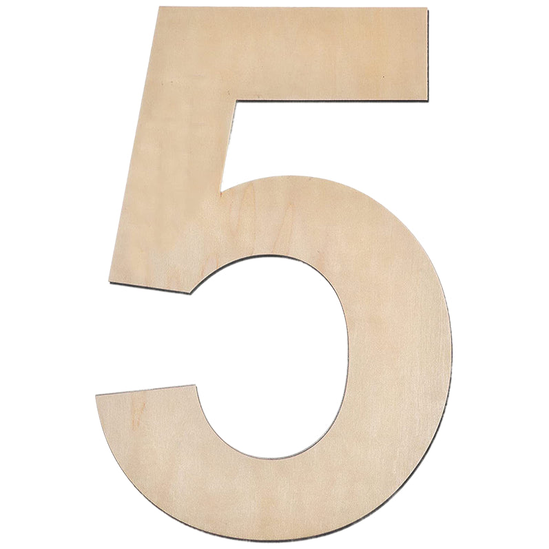 17 Inch Large Unfinished Wooden Letters and Numbers for Crafts and Home Event Decorations
