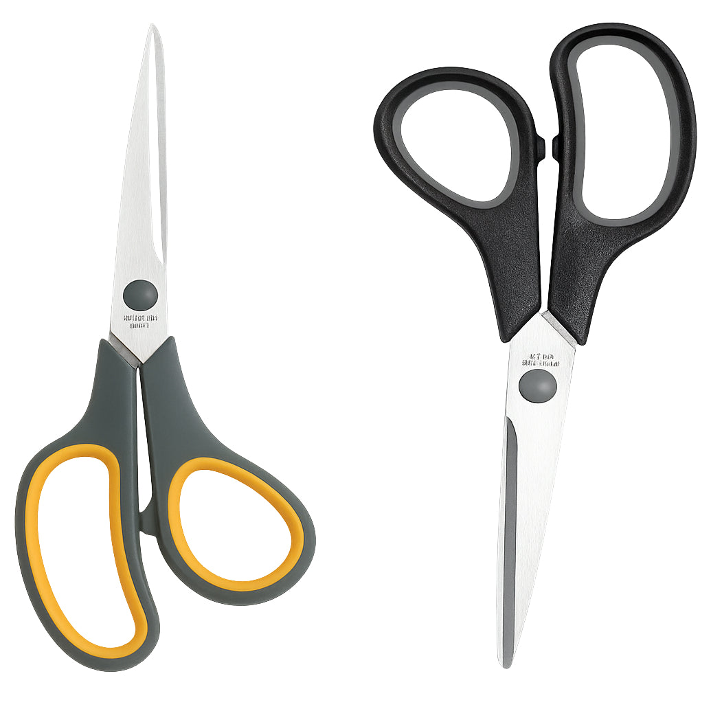 8-Inch Stainless Steel Scissors Sharp Tailoring Shears for Sewing, Crafts, and Office Use, Pack of 2