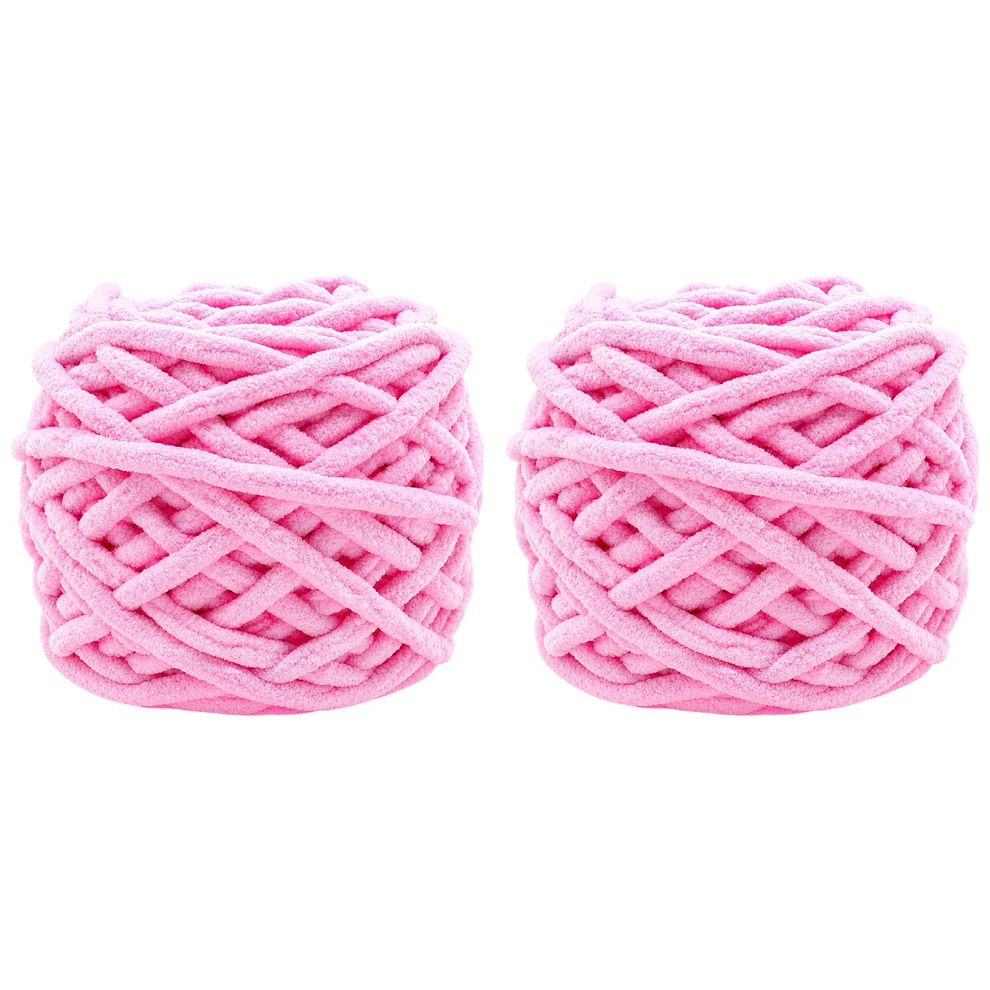 Soft Chenille Yarn for Crocheting Knitting Plush Crafts Blankets Scarves Hats and DIY Projects 100 Grams/3.52oz 54.68 yards, Pack of 2