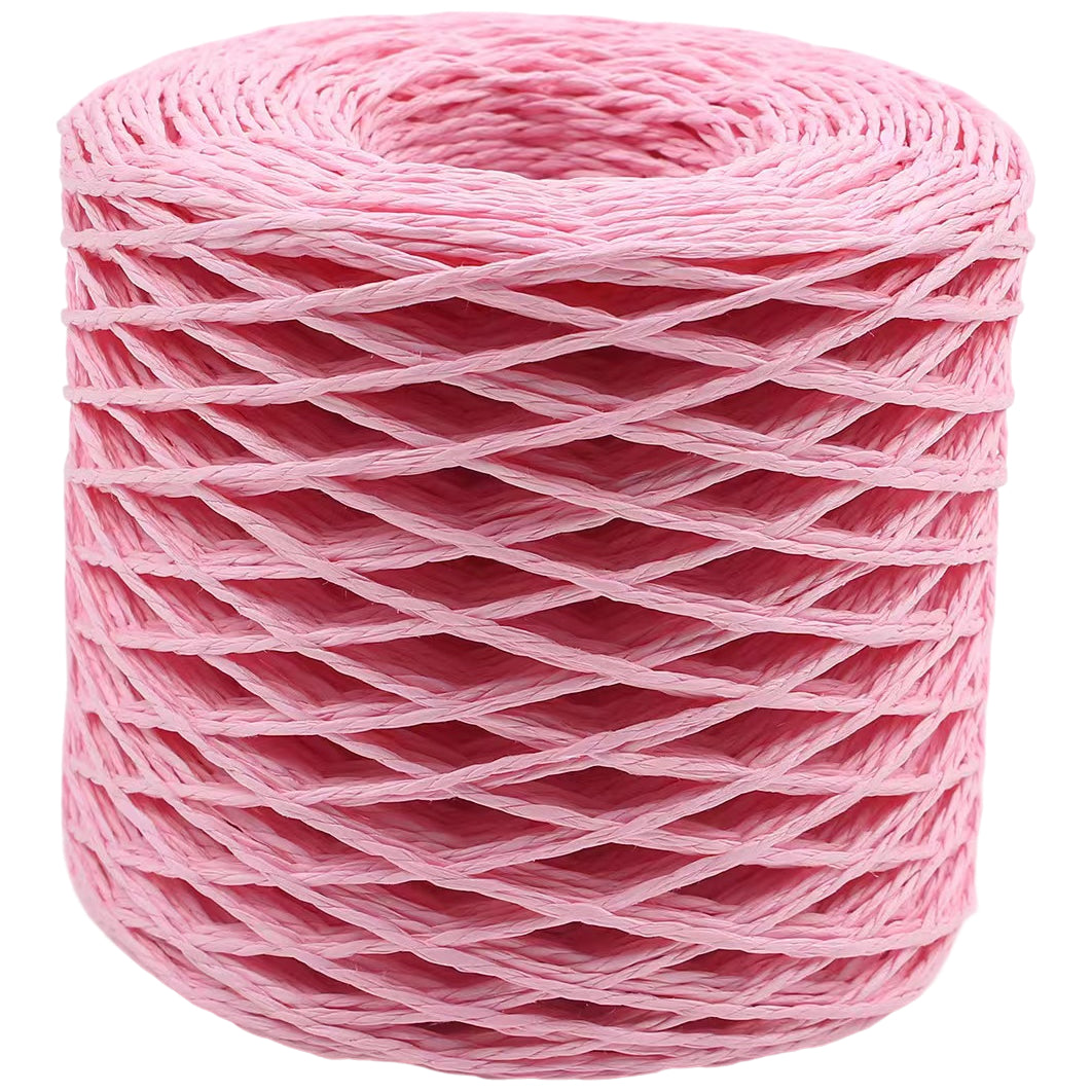 Colorful Double Strand Raffia Paper Rope 200m for DIY Hats, Bags & Crafts, 110 Grams/3.88oz 218.72 yards