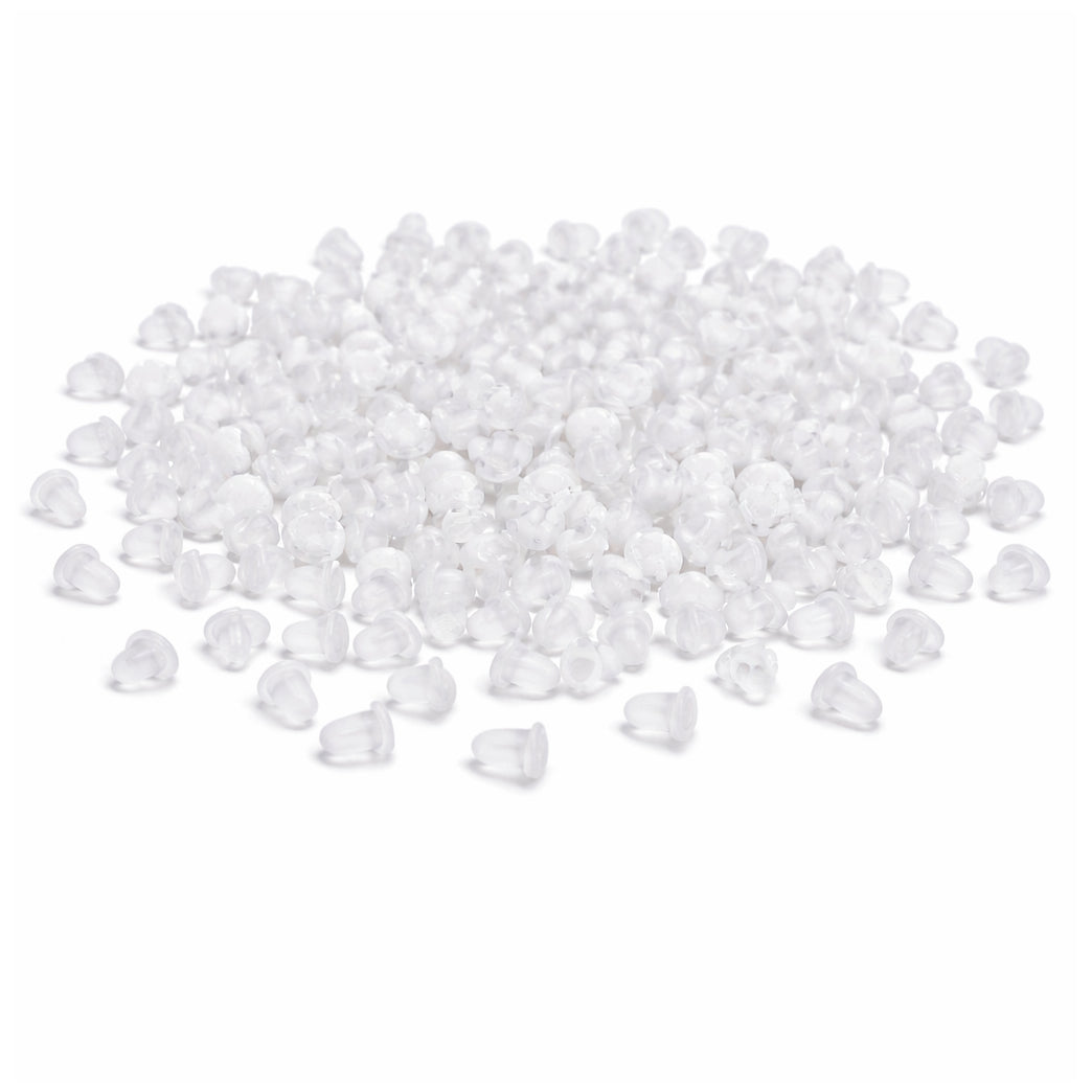 Clear Silicone Rubber Earring Backs for Studs and Hooks Secure Hypoallergenic Safety Stoppers