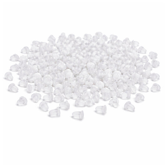 Clear Silicone Rubber Earring Backs for Studs and Hooks Secure Hypoallergenic Safety Stoppers