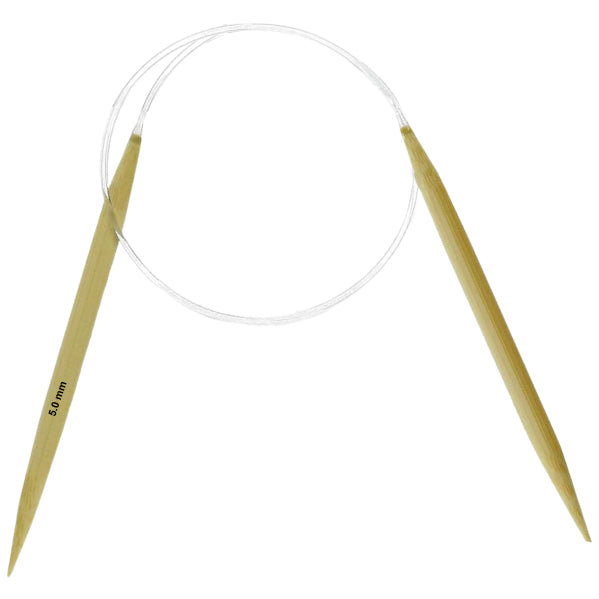 Carbonized Bamboo Circular Knitting Needles with Clear Cables, 16" Length for Smooth Knitting